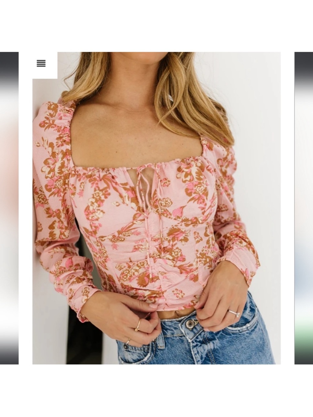 NWT Free People Hilary Top Pink Combo Size M